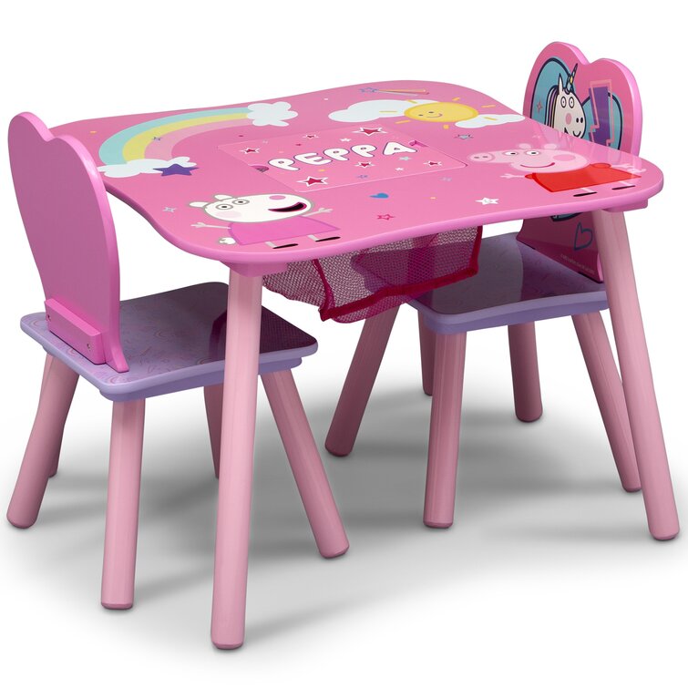 Ramona kids 3 piece 2025 play table and chair set